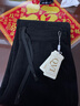 QVI高端品牌 窄版雪尼爾闊腿褲女秋冬新款薄款高腰垂感休閑直筒長(cháng)褲 黑色 （加絨加厚） XL 【115-125斤】 曬單實(shí)拍圖