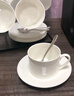 國濤歐式骨瓷純白咖啡杯碟陶瓷咖啡器具咖啡杯套裝帶架子定制印字logo 純白小奧式—6杯6碟6勺1架 150ml 曬單實(shí)拍圖