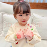 斐月伽兒童手套寶寶手套1-3歲秋冬季兒童卡通翻蓋手套幼兒手套手部保暖 毛絨手套【1-3歲】-粉色 曬單實拍圖