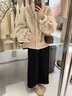 恰凡（QIAFAN）短外套女加厚仿水貂絨上衣服2025秋冬新款立領(lǐng)仿皮毛一體毛毛外套 短款米白色（奶白） 送加厚漁夫帽子 均碼 曬單實(shí)拍圖