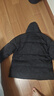 艾萊依西裝式羽絨服女短款鵝絨重工提花收腰加厚保暖外套 炭黑S 曬單實(shí)拍圖