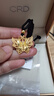 CRD克徠帝黃金吊墜花絲蝴蝶足金999古法空心掛墜女款送節日禮物 7.6g 帶黑繩 HK00240 曬單實(shí)拍圖