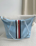 TOMMY HILFIGER【輕便大容量】25春夏女裝拼色織帶通勤手提單肩托特包04114 淺藍色C1O OS 曬單實(shí)拍圖