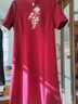 恒源祥媽媽結(jié)婚禮服高貴長(zhǎng)袖連衣裙子旗袍新款喜婆婆婚宴裝外套兩件套裝 紅色 XL 曬單實(shí)拍圖
