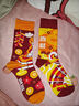 JIOESC2025新年蛇年本命年襪子女原創(chuàng  )中筒襪AB不對稱(chēng)鴛鴦潮襪紅色棉襪 恭喜發(fā)財 1雙 均碼 曬單實(shí)拍圖