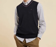TOMMY HILFIGER男女純棉商務(wù)休閑通勤學(xué)院風(fēng)鑲邊V領(lǐng)內(nèi)搭針織衫背心78J3976 藏青色FAP S （推薦：120-135斤） 曬單實(shí)拍圖