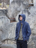 探路者（TOREAD）單層沖鋒衣HIMEX戶(hù)外登山服耐磨防風(fēng)防水抗透濕連帽外套男女款 藍巖黑 2XL 曬單實(shí)拍圖