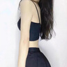 JERRIE MOCK隱形交叉美背內(nèi)衣女夏季薄款無(wú)痕文胸罩一體式抹胸外穿露背心 黑色 M【建議95-115斤】 曬單實(shí)拍圖