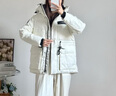 波司登（BOSIDENG）【反季】冬季極寒羽絨服鵝絨女款中長(zhǎng)款連帽新國(guó)標(biāo)商場(chǎng)同款外套 冰霜迷彩8959 XS 155/80A 體重約110以內(nèi) 曬單實(shí)拍圖