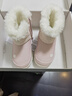 戴維貝拉（DAVE＆BELLA）【Hello·Kitty聯(lián)名】寶寶雪地靴冬季新款兒童加絨鞋子女童靴子 粉色【現貨】 25碼 曬單實(shí)拍圖