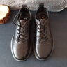 雅格獅丹（Aquascutum）男鞋2025夏季新款休閑運(yùn)動(dòng)鞋男士頭層牛皮鞋子男 黑色 40 【偏大一碼】 曬單實(shí)拍圖