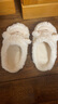 名創(chuàng)優(yōu)品（MINISO）小綿羊咩咩棉拖鞋女冬季新款包跟保暖家居室內(nèi)厚底月子毛毛拖鞋 白色【半包跟款】 38-39 (260mm) 【適合37/38碼穿】 曬單實拍圖
