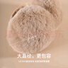 莫代爾保暖耳罩女冬季可折疊耳罩男仿兔狐毛絨耳包耳套學(xué)生東北護耳捂子 耳罩黑色 曬單實(shí)拍圖