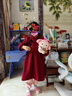 小小不同女童紅色連衣裙3-14歲加絨旗袍公主裙中國風(fēng)新年兒童過(guò)年裙子復古 紅色 130 cm 曬單實(shí)拍圖