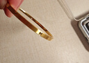 明牌珠寶 足金亮點(diǎn)光面鉆紋黃金手鐲女款金鐲子AFI0062工費300 黃金手鐲 5.8直徑 約12.84克 曬單實(shí)拍圖