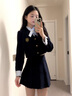 茉衣雅（MOYIYA）大碼富家千金學(xué)院風(fēng)套裝春秋高級感西裝外套女燈芯絨半身裙兩件套 外套+短裙 M 85-100斤 曬單實(shí)拍圖