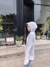 波司登（BOSIDENG）25年新款楊紫同款女戶外旅行連帽防風防水軟殼功能外套B250512004 水粉色/水晶銀-淺春色 S 160/84A 曬單實拍圖