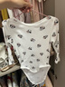 H&M【迪士尼系列】童裝女嬰連身衣2件裝春秋薄款嬰兒爬服1213613 淺灰粉色/米妮老鼠 80cm 80/48 曬單實(shí)拍圖