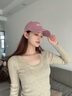 SOMUBAY 粉色棒球帽女2025新款春夏季韓版時(shí)尚字母學(xué)生可愛(ài)顯臉小鴨舌帽 粉色CLO款 M （54-58cm） 曬單實(shí)拍圖