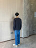 Calvin KleinJeans春秋男士休閑通勤簡(jiǎn)約ck字母印花純棉寬松長(zhǎng)袖T恤J326901 BEH-太空黑 L 曬單實(shí)拍圖