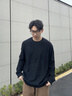 Calvin KleinJeans秋冬男士羊毛混紡休閑通勤ck暗紋字母圓領(lǐng)針織毛衣J326590BEH-太空黑M 曬單實(shí)拍圖