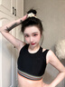 浩沙無痕運(yùn)動(dòng)內(nèi)衣女無鋼圈文胸美背聚攏胸罩收副乳透氣抹胸 黑色 M 曬單實(shí)拍圖