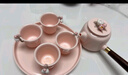 一品仟堂現(xiàn)代輕奢女士功夫茶具套裝家用客廳茶壺茶杯辦公室會客茶具整套 櫻花粉一壺四杯+茶盤 曬單實拍圖