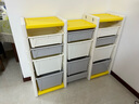 babyviva兒童玩具收納架子置物箱多層大號家用儲物超大容量神器寶寶整理柜 ABA收納架-云朵黃白 曬單實(shí)拍圖
