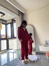 富信康結婚情侶睡衣新婚套裝春秋季大紅色睡裙純棉男女喜慶本命年家居服 GLQ-66229 L 女-【高160-168-重90-120】 曬單實(shí)拍圖