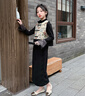 舟喜女童唐裝連衣裙衣服兒童裙子春秋裝2026新款新中式旗袍套裝千金風(fēng) 新中式長(cháng)裙三件套 150 【建議身高 140-150cm 】 曬單實(shí)拍圖