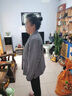 啄木鳥(niǎo)千鳥(niǎo)格西裝外套女春秋2025新款寬松休閑短款時(shí)尚職業(yè)通勤女裝上衣 黑色 XL (推薦110-125斤) 曬單實(shí)拍圖