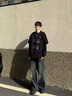楠笙記街頭漸變牛仔褲男士春秋冬季美式寬松直筒闊腿長(zhǎng)褲學(xué)生男生褲子 復(fù)古藍(lán) XL 曬單實(shí)拍圖
