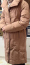 波司登（BOSIDENG）【反季】羽絨服鵝絨女款中長(cháng)款加厚新國標90絨商場(chǎng)同款修身外套 果殼棕7660 L 170/92A 曬單實(shí)拍圖