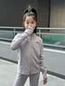 安德瑪（Under Armour）女童春季針織舒適運動(dòng)套裝兒童運動(dòng)套裝251213176 鉛灰紫 150cm  曬單實(shí)拍圖