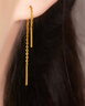 菜百首飾 黃金耳釘 足金女款簡(jiǎn)約時(shí)尚耳線(xiàn)  時(shí)尚耳飾 HJ 計(jì)價(jià) 黃金耳飾 約1.08g 曬單實(shí)拍圖
