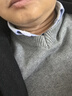 羅蒙馬甲男背心春秋季純棉套頭V領(lǐng)針織衫坎肩爸爸裝毛衣男MJ89深灰L 曬單實(shí)拍圖