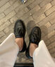馬丁（DR.MARTENS）Adrian英倫男女早秋舒適一腳蹬光面皮黑色樂福皮鞋 黑色 尺碼偏小建議買大一碼 37 曬單實(shí)拍圖