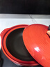 康特耐陶瓷砂鍋耐高溫煲仔飯燉鍋可干燒炒菜淺寬口沙鍋燃氣灶家用瓦煲 黑晶紅 適用5-7人 2L 曬單實(shí)拍圖
