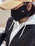 Charm Kendo防曬口罩女護(hù)眼角防紫外線遮陽全臉面罩冰絲夏季透氣口罩男 云墨黑【時(shí)尚百搭遮陽可洗】 曬單實(shí)拍圖