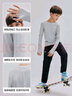 安德瑪（Under Armour）兒童長袖T恤男童衣服套頭衫圓領(lǐng)衛(wèi)衣上衣243124169 淺灰色 170cm  曬單實拍圖