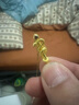 世紀緣黃金吊墜女靈蛇權杖足金本命年鑲嵌生肖蛇掛墜送女友生日禮物 3.77g 帶國檢證書(shū) 曬單實(shí)拍圖