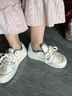 逸蘭朵小眾板鞋女款秋冬季2025新款厚底小白鞋子增高學(xué)生百搭休閑面包鞋 淺藍色 36 (230mm) 曬單實(shí)拍圖