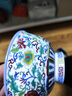 傳世瓷碗家用新款景德鎮(zhèn)陶瓷碗高腳琺瑯彩飯碗中式碗碟套裝骨瓷壽碗 斗彩萬花4.5英寸高腳碗 口徑約12 曬單實拍圖