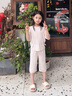 英氏（YEEHOO）50S蘭精莫代爾春夏透氣不悶汗兒童家居服舒適圓領(lǐng)七分袖女童睡衣 曬單實(shí)拍圖