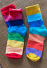 米寶兒（MIPP）女童襪子棉質(zhì)2021秋兒童春秋款卡通圖案兔子蘿卜潮ins秋天中筒襪 夢(mèng)幻彩虹 5雙 3-5歲 16-18cm腳碼25-29 曬單實(shí)拍圖