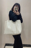 BUGATTI包包女包輕奢侈品大容量單肩女士手提托特包七夕情人節(jié)禮物送老婆 米白色【精美禮盒，代寫賀卡】 曬單實拍圖