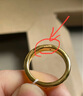 周六福七夕禮物  黃金戒指女款足金古法小珠邊活口情侶對戒指環(huán) 計價T 女戒15號-5.14g 曬單實拍圖