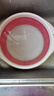 潔麗雅（Grace）可折疊洗臉盆家用大小號(hào)學(xué)生宿舍洗衣盆便攜式旅行塑料盆畢業(yè)季 大號(hào)粉白色【帶掛鉤1個(gè)】【偏小 曬單實(shí)拍圖