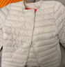 鴨鴨（YAYA）佟麗婭明星同款輕薄羽絨服女短款韓版休閑保暖羽絨內(nèi)膽輕便外套 米白色 L 曬單實(shí)拍圖