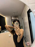JIOESC泳衣泡溫泉女比基尼連體性感露背純欲風(fēng)大小胸聚攏顯瘦遮肚游泳QC 黑色露背裝 均碼 【80-120斤】 曬單實(shí)拍圖